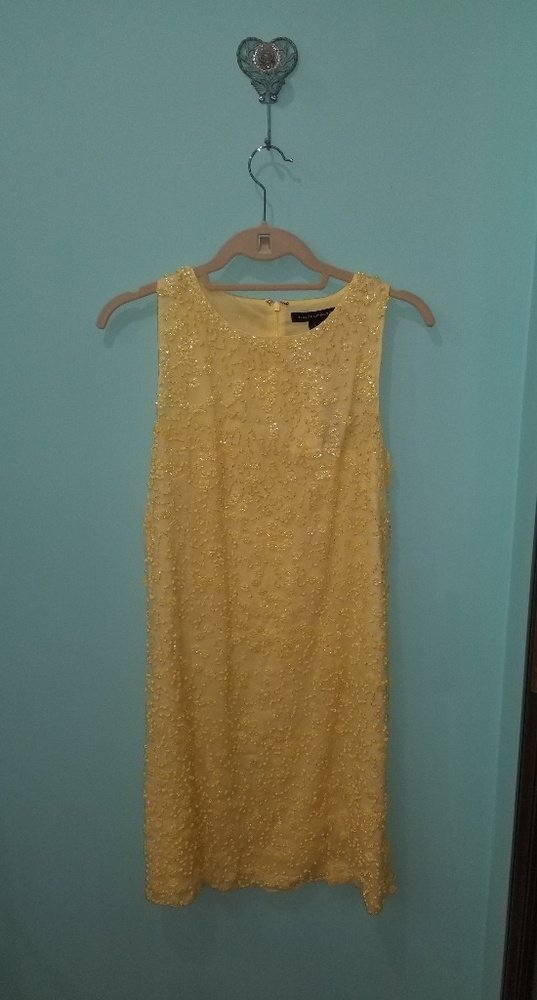 Yellow sequin dress